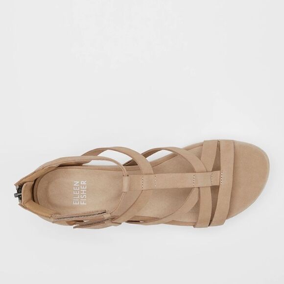 NWOB Eileen Fisher Sola Tumbled Nubuck Leather Sneaker Sandal - Picture 3 of 9